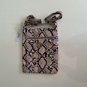 Charming Charlie Pink and Black Crossbody Purse